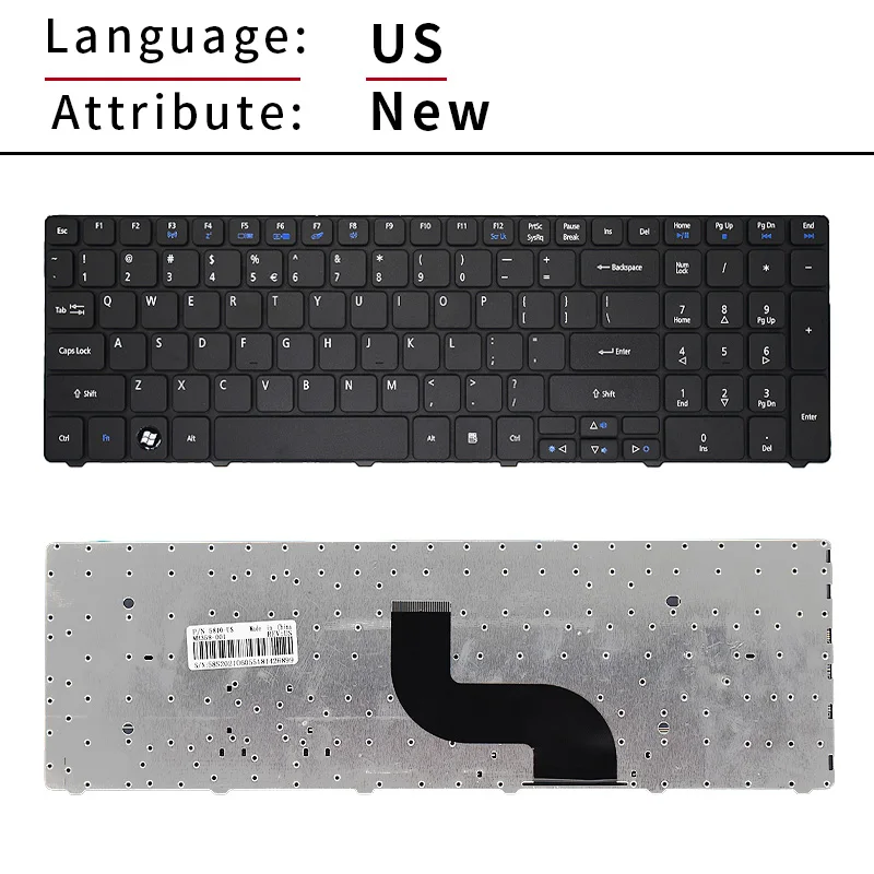 Color: silver, Ships From: CHINA - US/BR/SP Russian Laptop Keyboard for Acer Aspire 5750G 5253 5333 5340 5349 5360 5733 5733Z 5750Z 5750ZG 7745 5749 emachines e644