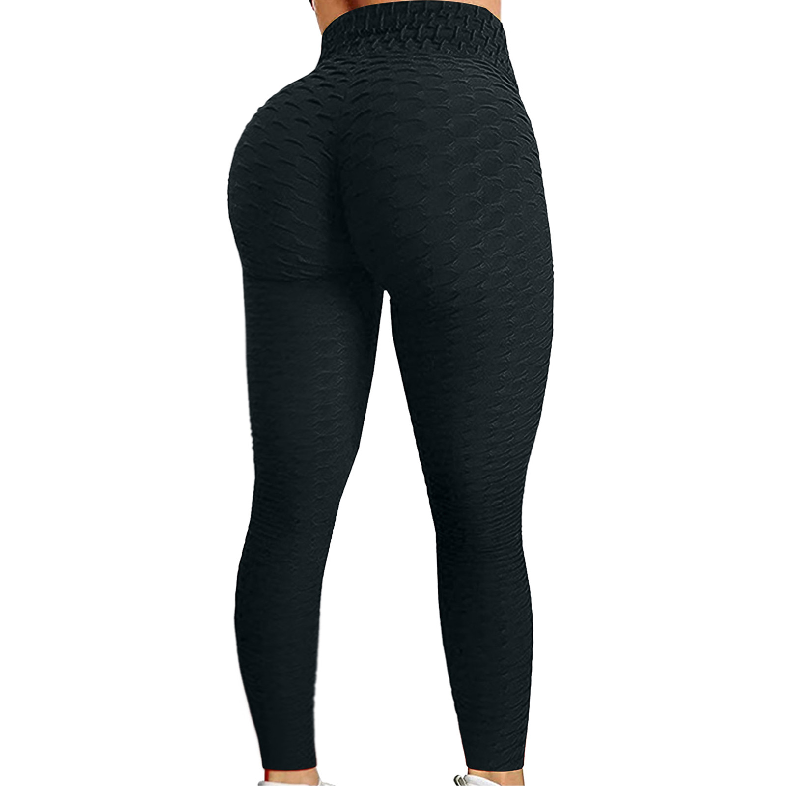 Color: black, Size: XXXL - Women's Bubble Hip Lifting ExerciseYoga Pants Women Fitness Running High Waist Gym Fitness Sports Flared Pant Dance Trouers