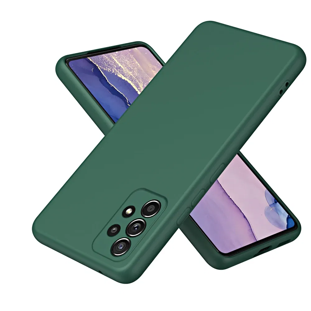 Color: army green, Material: Neoprene - Solid Silicone Protect Case For Samsung Galaxy A13 A23 A33 A53 A73 A12 A22 A32 A52 A52S A72 A04 A04S A14 A24 4G A34 A54 Cover