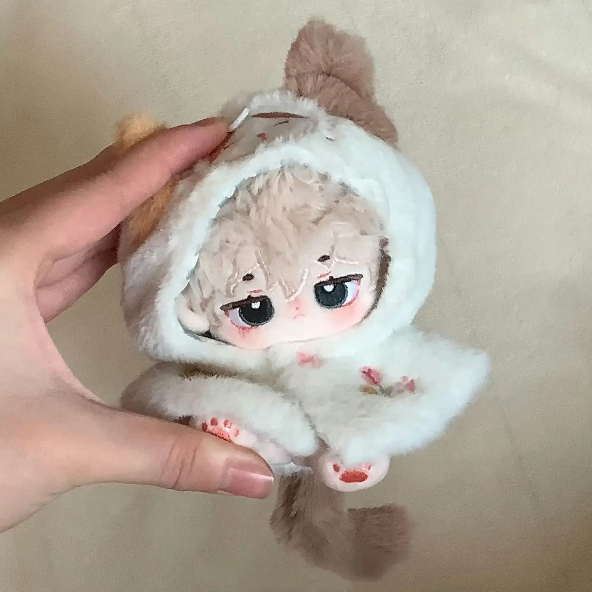 Color: Clear, Size: S - 10cm doll clothes animal doll clothes  small animal cloak line puppy cotton doll with cute clothing kpop hat cloak