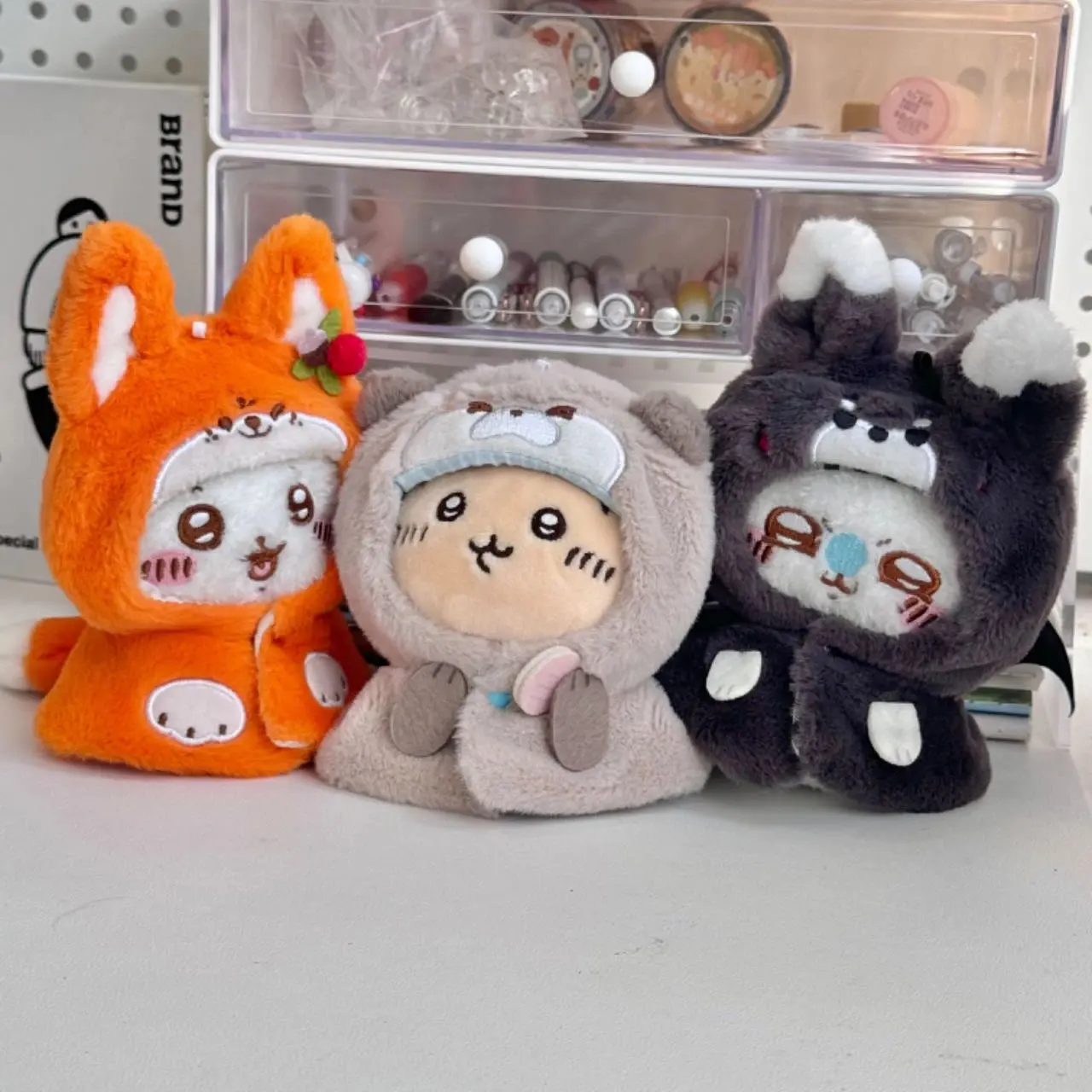 Color: Clear, Size: S - 10cm doll clothes animal doll clothes  small animal cloak line puppy cotton doll with cute clothing kpop hat cloak