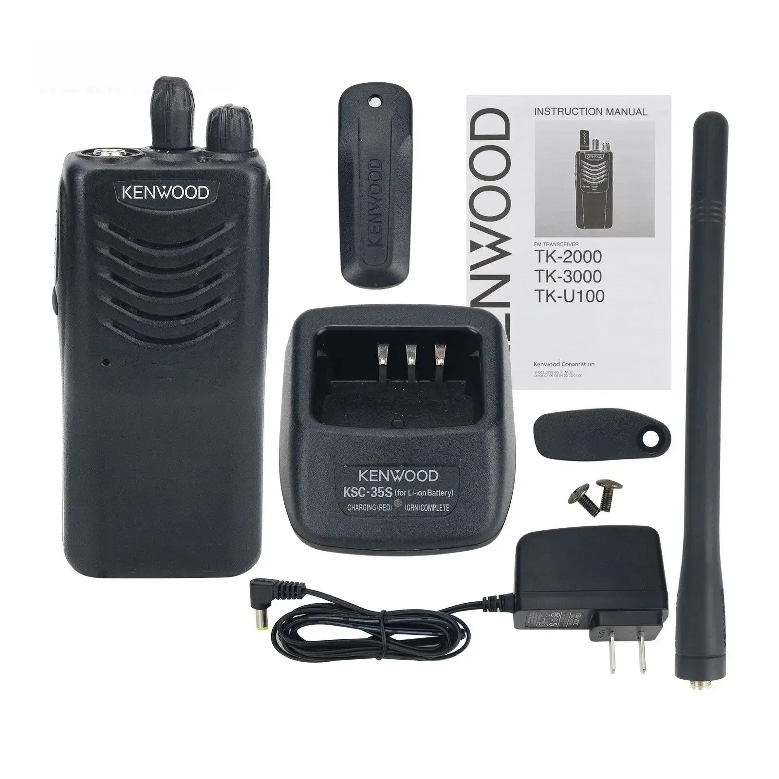 Color: Red, Plug standard: EU, Ships From: CHINA - Top TK2000 TK-3000 VHF UHF 16CH Handheld Transceiver 5W Portable Walkie Talkie