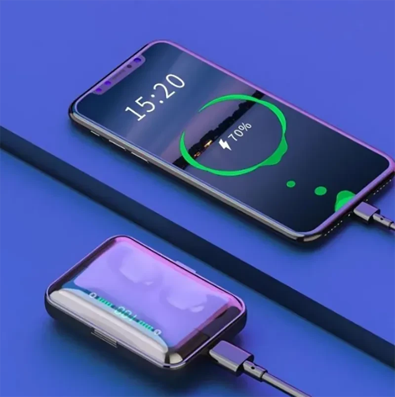 Bluetooth Headset Binaural Movement Power Bank