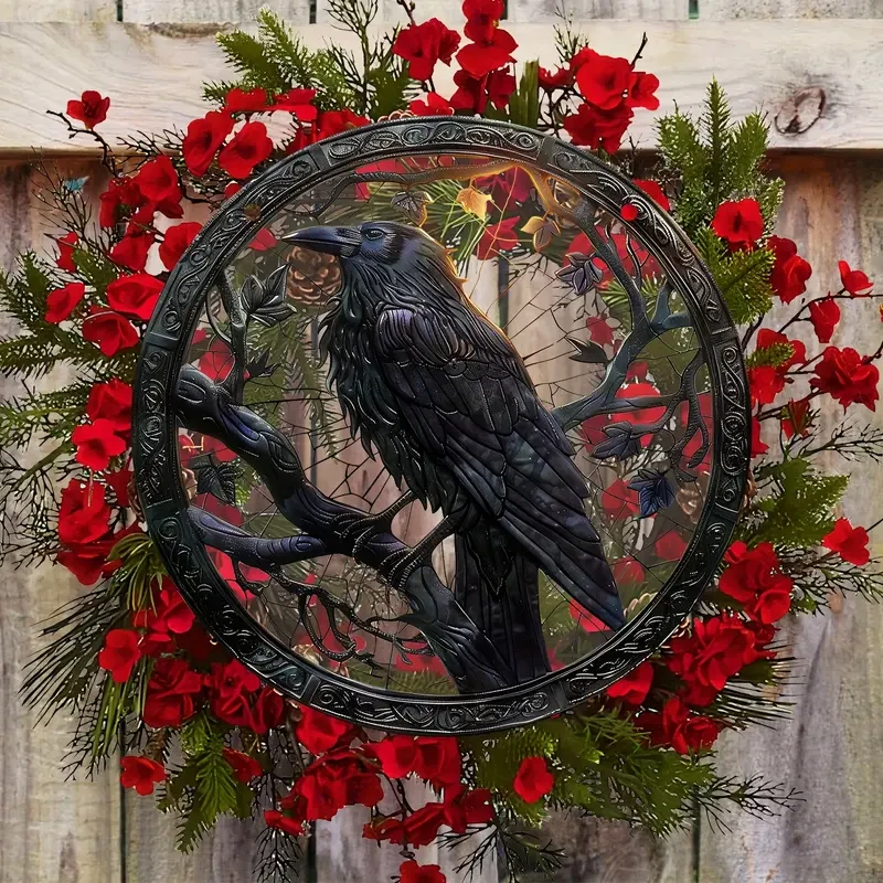 1pc A Crow-stained Window Hanging Catcher