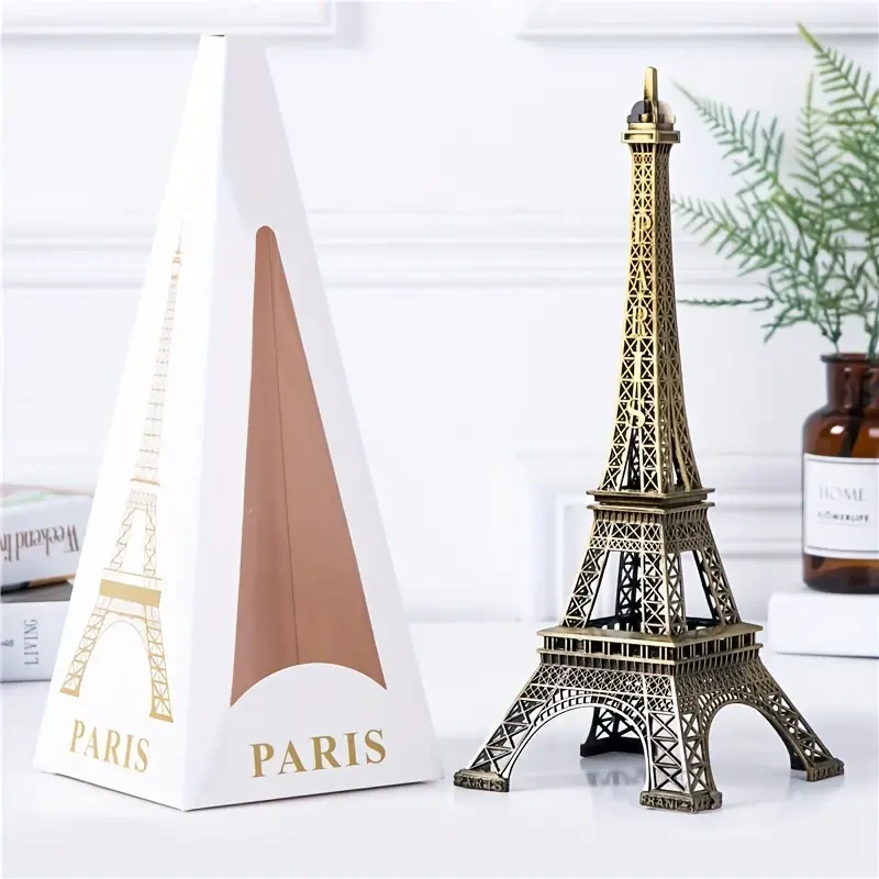 1pc, 32cm/12.6in Exquisite Paris Eiffel Tower Metal Craft Decor