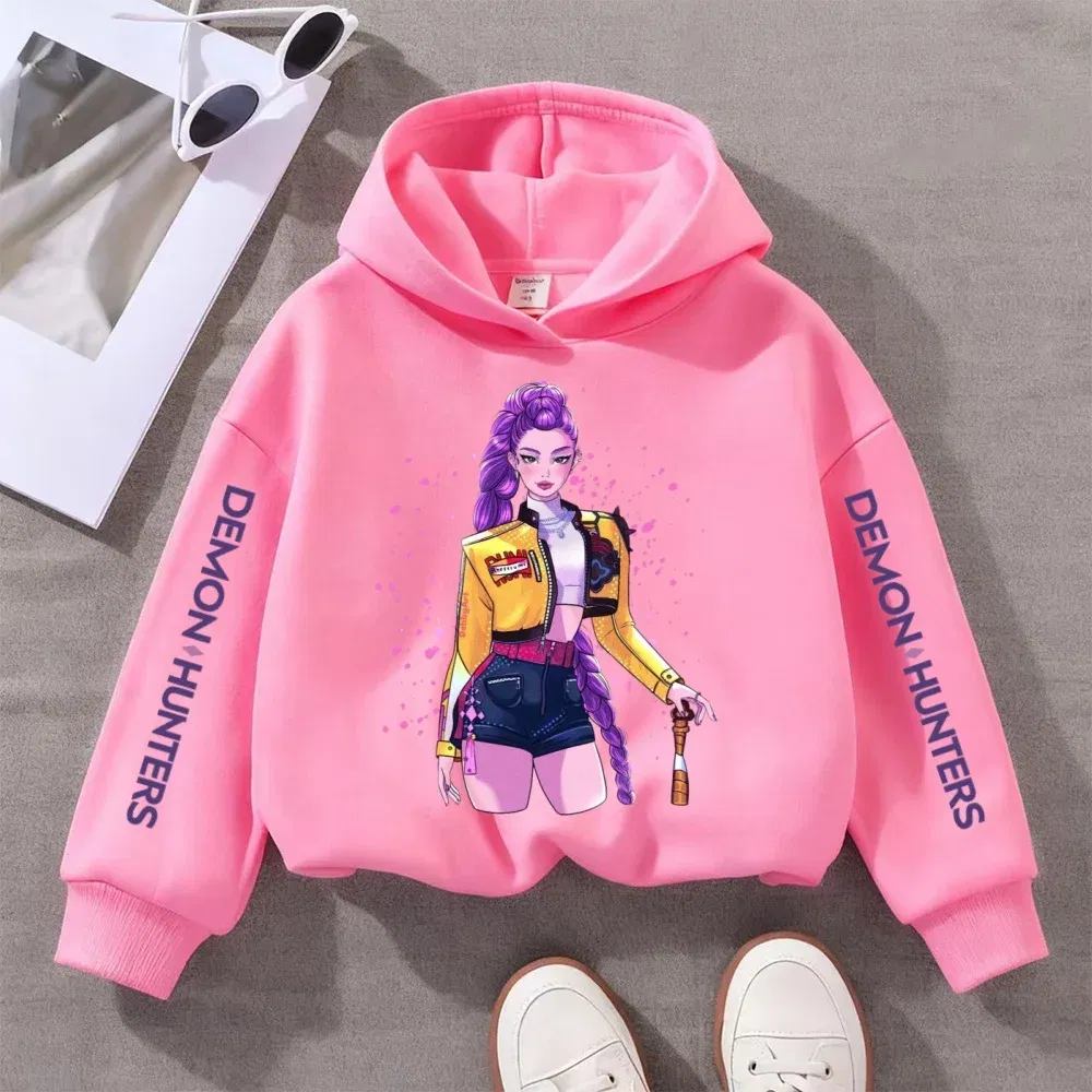Color: Brown, Kid Size: 140 - Kpop Witch Hunt Children's clothing, including men's and women's spring and autumn hoodies and fashionable sweatshirts
