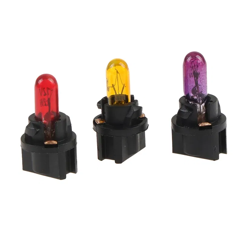 Emitting Color: Pink - 10Pcs T5 SMD LED Car Light Automobiles Light-emitting Diode Instrument Gauge Dashboard Light Bulbs Auto Interior Indicator Lamp