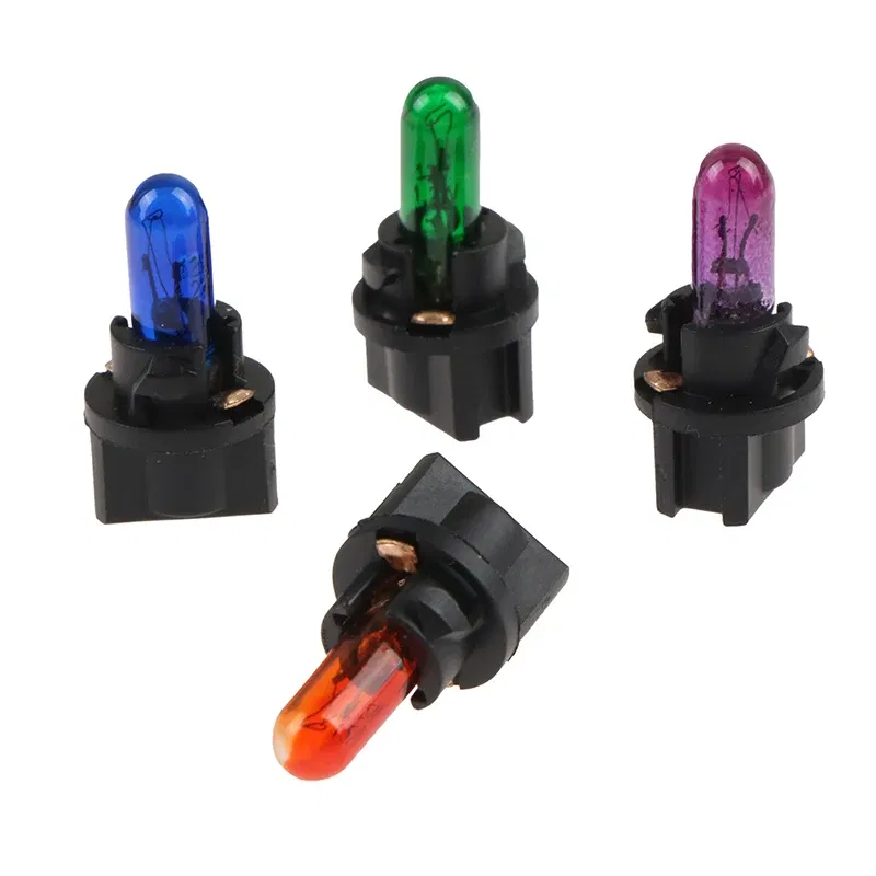 Emitting Color: Pink - 10Pcs T5 SMD LED Car Light Automobiles Light-emitting Diode Instrument Gauge Dashboard Light Bulbs Auto Interior Indicator Lamp