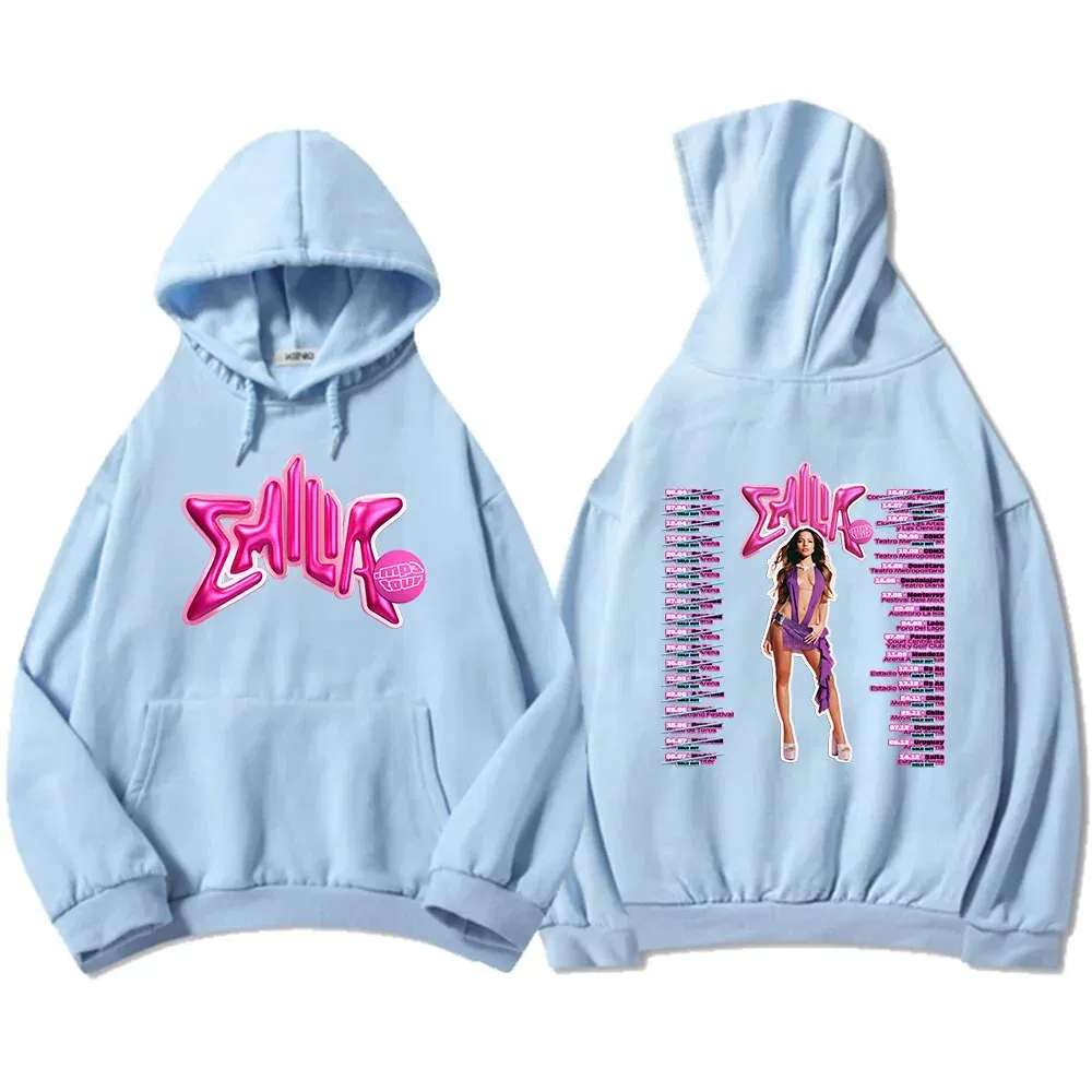 Color: Ivory, Size: XS - Emilia Mernes MP3 Hoodies Winter Long Sleeve Hooded Pullovers Men Clothes Fleece Pocket Singer Graphic Sweatshirts Print Hoody