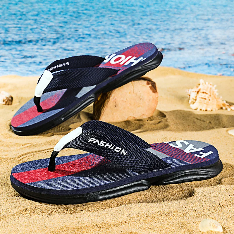 Color: ROYAL BLUE, Shoe Size: 41 - Summer Men's Flip-flops Massage Granule Men Slippers Comfortable Beach Sandals Men Casual Shoes House Flip Flops Bathroom Shoes
