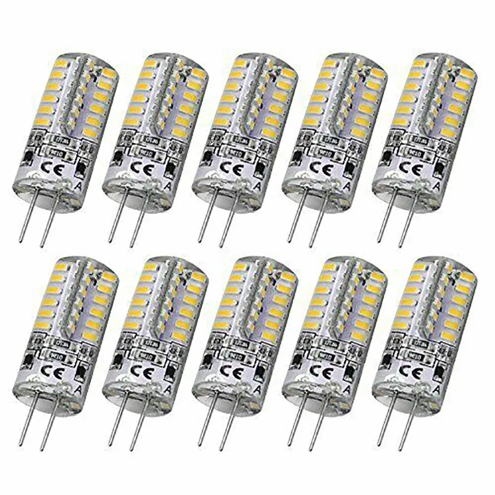 Emitting Color: Red, Color: WHITE, Number of LED Chip: 1 pcs - 10Pcs G4 Led Bulb 2W 3W 5W 9W 10W 12W 15W AC/DC12V/AC220V 3014SMD Silicone Lamp Warm white/White l 360 Degree Angle LED Light