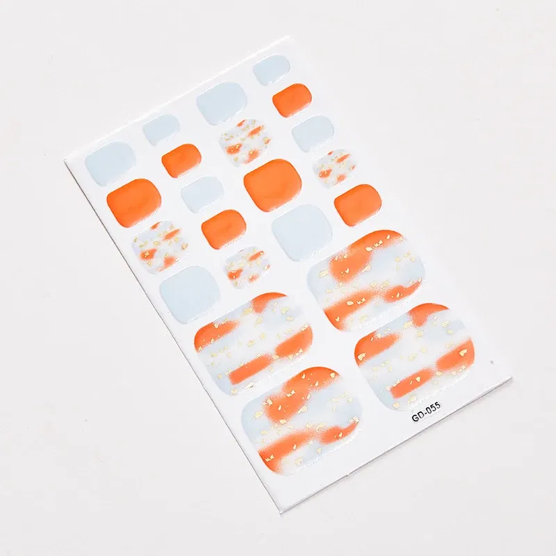 Color: Watermelon red - 22 Tips/Sheet Nail Tape Loveliness Nail Art Stickers Designed Nailart Sticker Nail Strips Designer Nail Decals Nailart Shiny