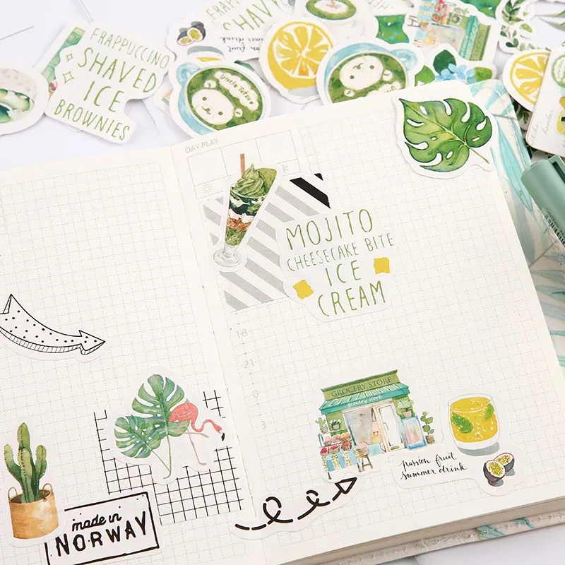 Color: Red - Star Ocean Decorative Stationery mini Stickers set Scrapbooking DIY Diary Album Stick Lable