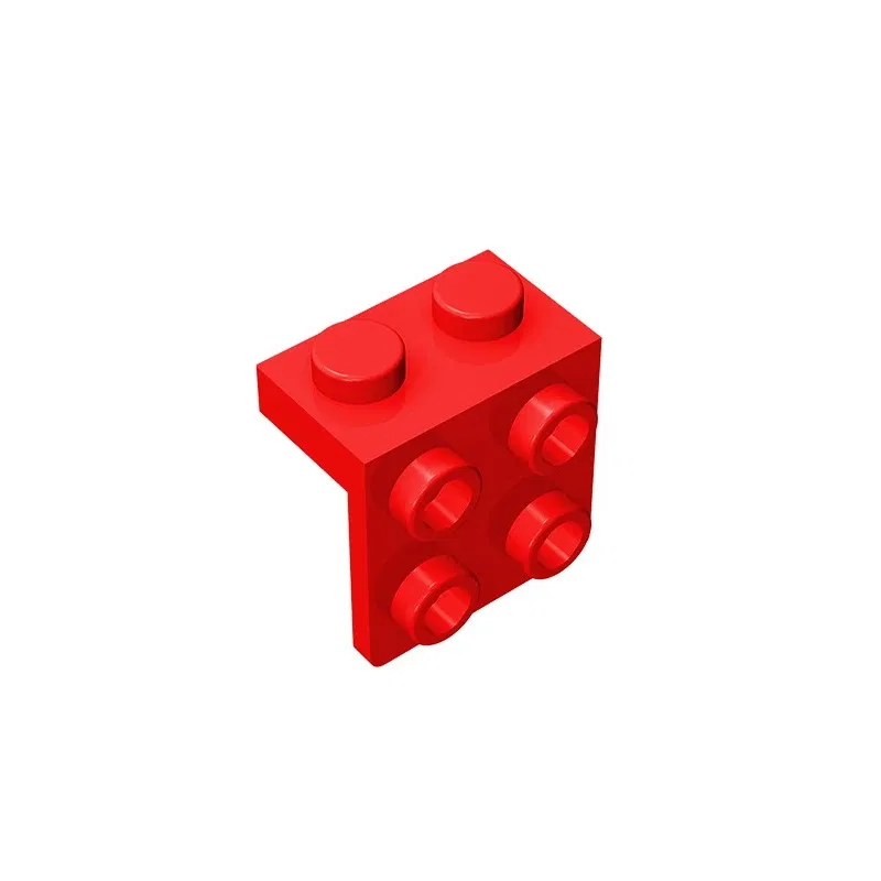 Color: Light Pink - Gobricks GDS-641 ANGLE PLATE 1X2 / 2X2 compatible with lego 44728 21712 92411 children's toys Assembles Building Blocks
