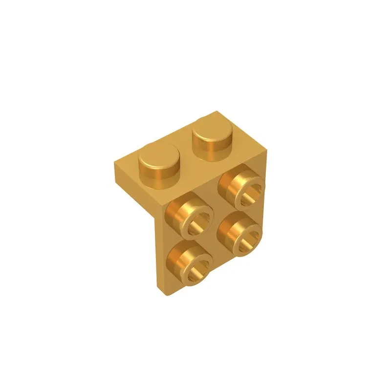 Color: Light Pink - Gobricks GDS-641 ANGLE PLATE 1X2 / 2X2 compatible with lego 44728 21712 92411 children's toys Assembles Building Blocks