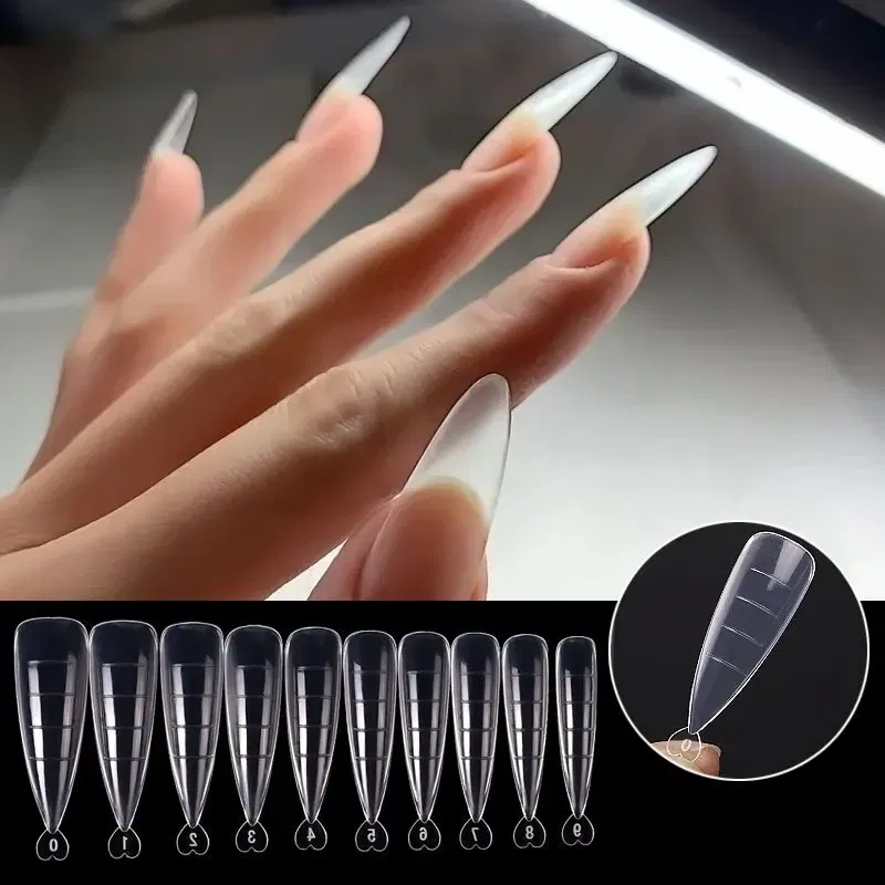 Color: Brown - 120pcs Nail Forms Full Cover False Nails Quick Building Mold Fake Nail Shaping Extend Top Molds For Gel Salon Manicure Art