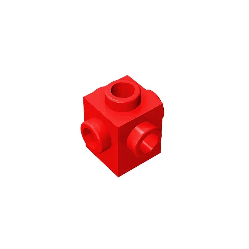 Color: Burgundy - Gobricks GDS-650 BRICK 1X1 W. 4 KNOBS compatible with lego 4733 children's DIY Educational Building Blocks Technical