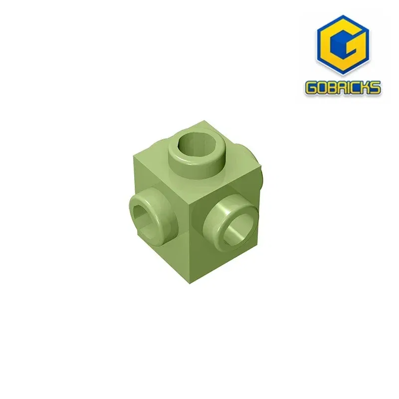 Color: Burgundy - Gobricks GDS-650 BRICK 1X1 W. 4 KNOBS compatible with lego 4733 children's DIY Educational Building Blocks Technical