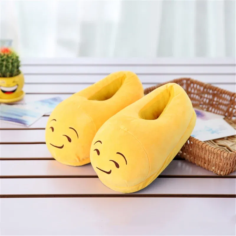 Color: Khaki, Shoe Size: 38 - Indoor Slippers Warm Winter Home Fluffy New Fashion Men Women Bread Demon Soft Plush Shoes Unisex Cute Funny Christmas Gift