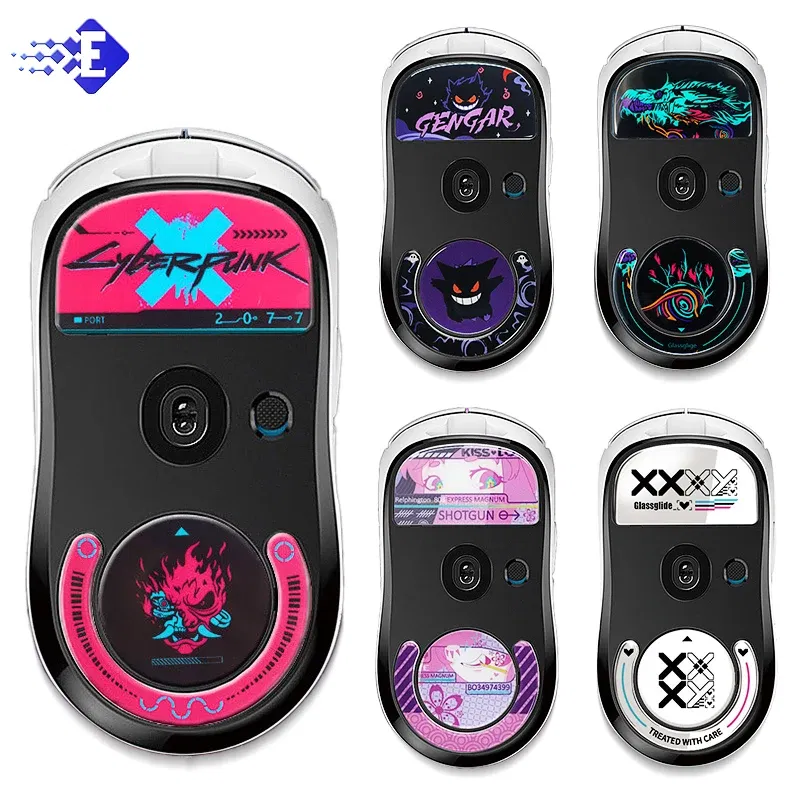 Color: BROWN - So Cool Anti Slip Glass Mouse Skates Glide Feet Pad Mouse Feet Sticker For Logitech GPW2 G-pro GPW Glass Mouse Feet Gaming Mouse