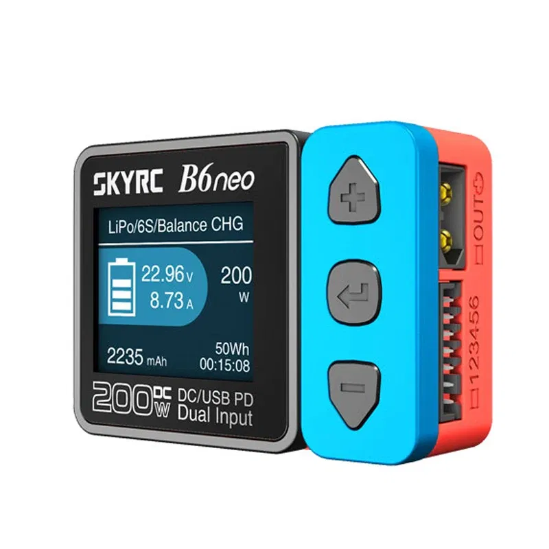 Color: green - 2023 NEW SkyRC B6 Neo Smart Charger DC 200W PD 80W LiPo Battery Balance Discharger SK-100198 B6 Neo