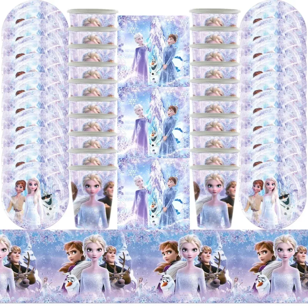 Color: Blue, Ships From: CHINA - New Frozen Elsa Anna Party Decorations Snow Queen Theme Tableware Balloon Set Baby Shower Kids Girls Birthday Party Supplies