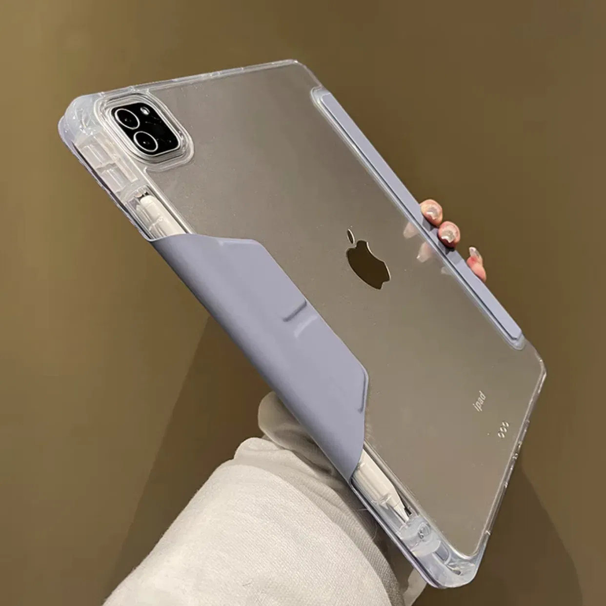 Color: PURPLE, Size: Thirteen - Case Magnetic for iPad Air 11 Cover iPad Air 4 5 10th 10.9 9.7 7th 8th 9th Gen 10.2 3 pro 10.5 11 With Y-Shaped Fold Clasp Funda