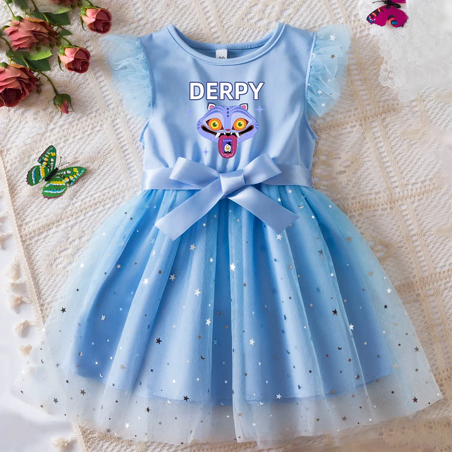 Color: PURPLE, Size: One Size, Height: 176 - KPop Demon Hunters Girls Dress Kids Party Halloween Carnival Birthday Party Clothes Princess Tutu Dresses Costume Children Gift
