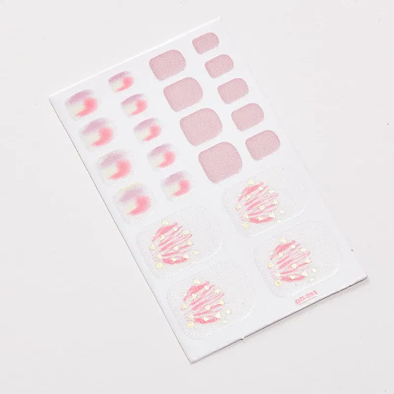 Color: Skin Color - 22 Tips/Sheet Nail Tape Loveliness Nail Art Stickers Designed Nailart Sticker Nail Strips Designer Nail Decals Nailart Shiny