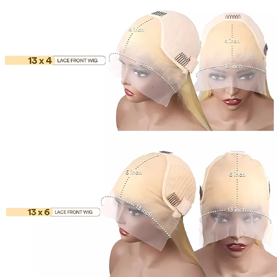 Color: #4, Ships From: CHINA, Stretched Length: 20inches, Density: 150% - Blonde Wig Straight 613 Hd Lace Frontal Wig 13X6 13X4 Transparent Brazilian Straight Lace Front Wigs 30 Inch 100% Human Hair
