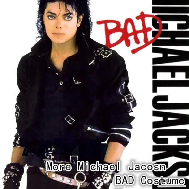 Color: SKY BLUE, Size: 32 - Punk Michael Jackson BAD Pants Trousers and Belt in1990'S