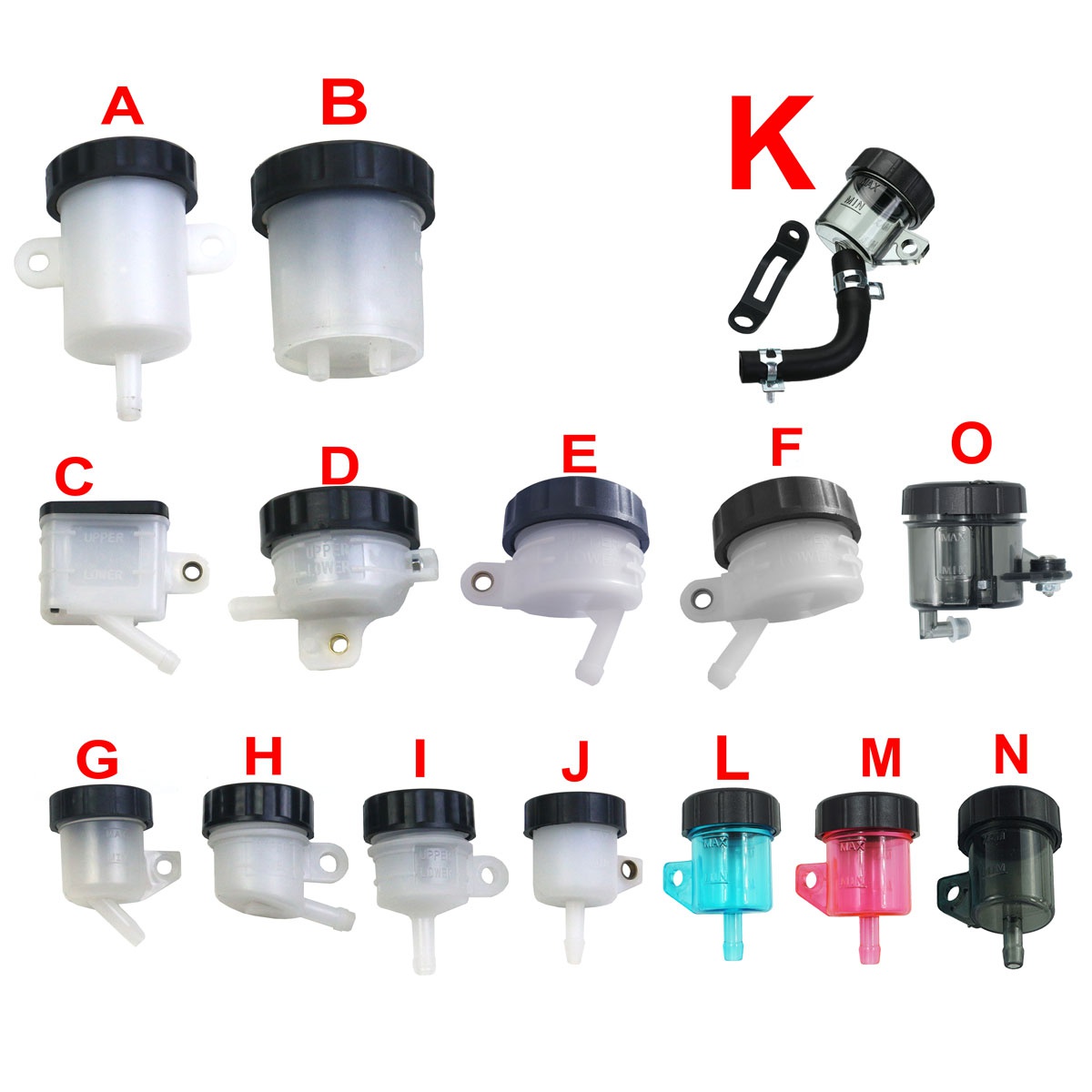 Color: Yellow - Universal Motorcycle Lever Brake Oil Tank Foot Brake Master Cylinder Oil Cup Fluid Bottle Reservoir Dirt Bike Scooter Pitbike