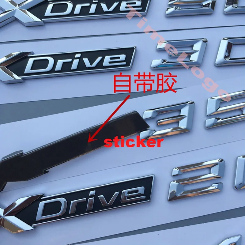 Color: army green, Style: Style34 - 1PC XDrive 18d 20d 28d 30d 35d 40d 48d 50d for X1 X3 X4 X5 X6 X7 Car Fender Emblem Badge Trunk Sticker