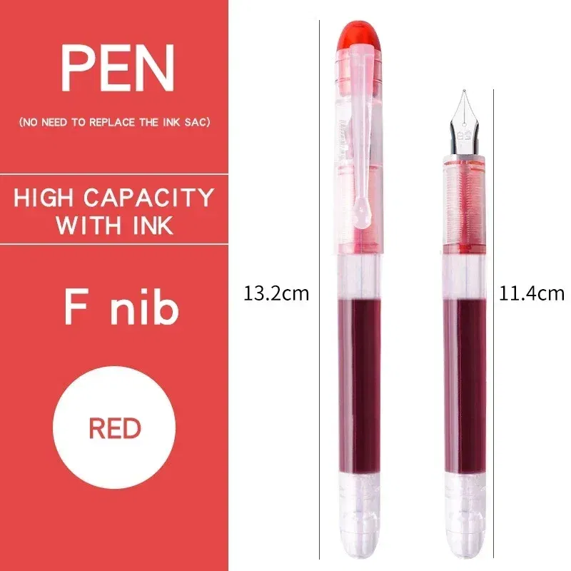 Color: plum - 0.5mm F /0.38mm EF Extra Fine Nib Disposable Classic Fountain Pens For Writing For Student Office Painting & Creative Projects