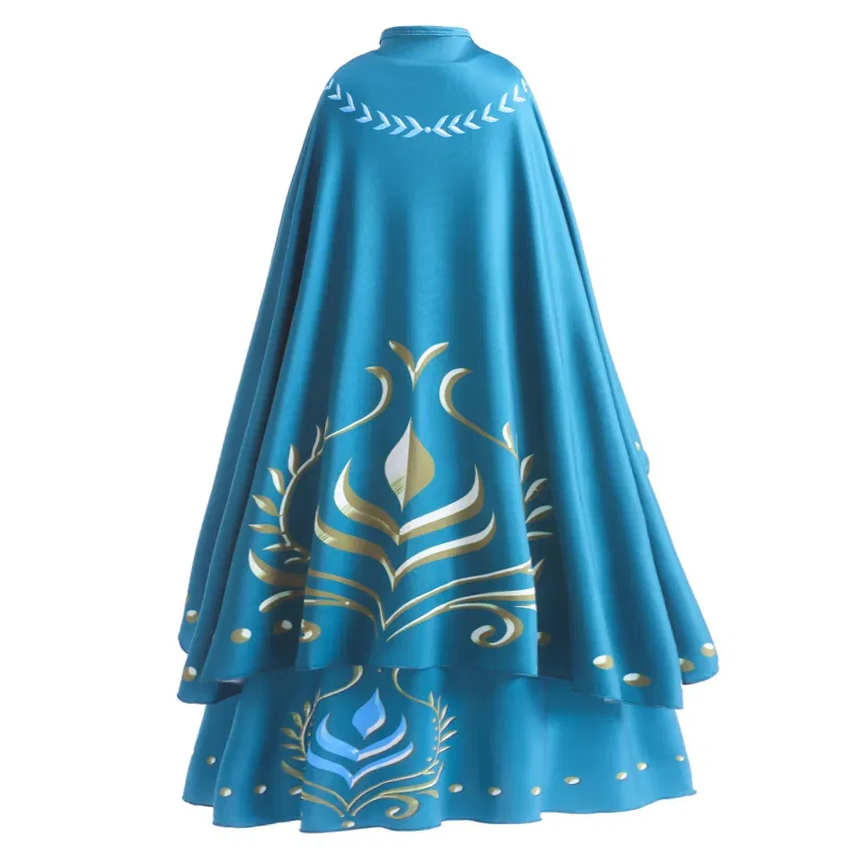 Kid Size: 13, Color: Gold - Disney Frozen Anna Elsa Girls Princess Dresses Mesh Sequin Dress Kids Cosplay Snow Queen Costumes Carnival Birthday Party Gowns
