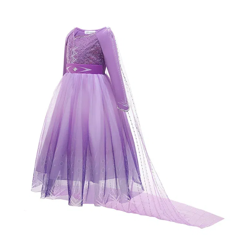 Kid Size: 13, Color: Gold - Disney Frozen Anna Elsa Girls Princess Dresses Mesh Sequin Dress Kids Cosplay Snow Queen Costumes Carnival Birthday Party Gowns