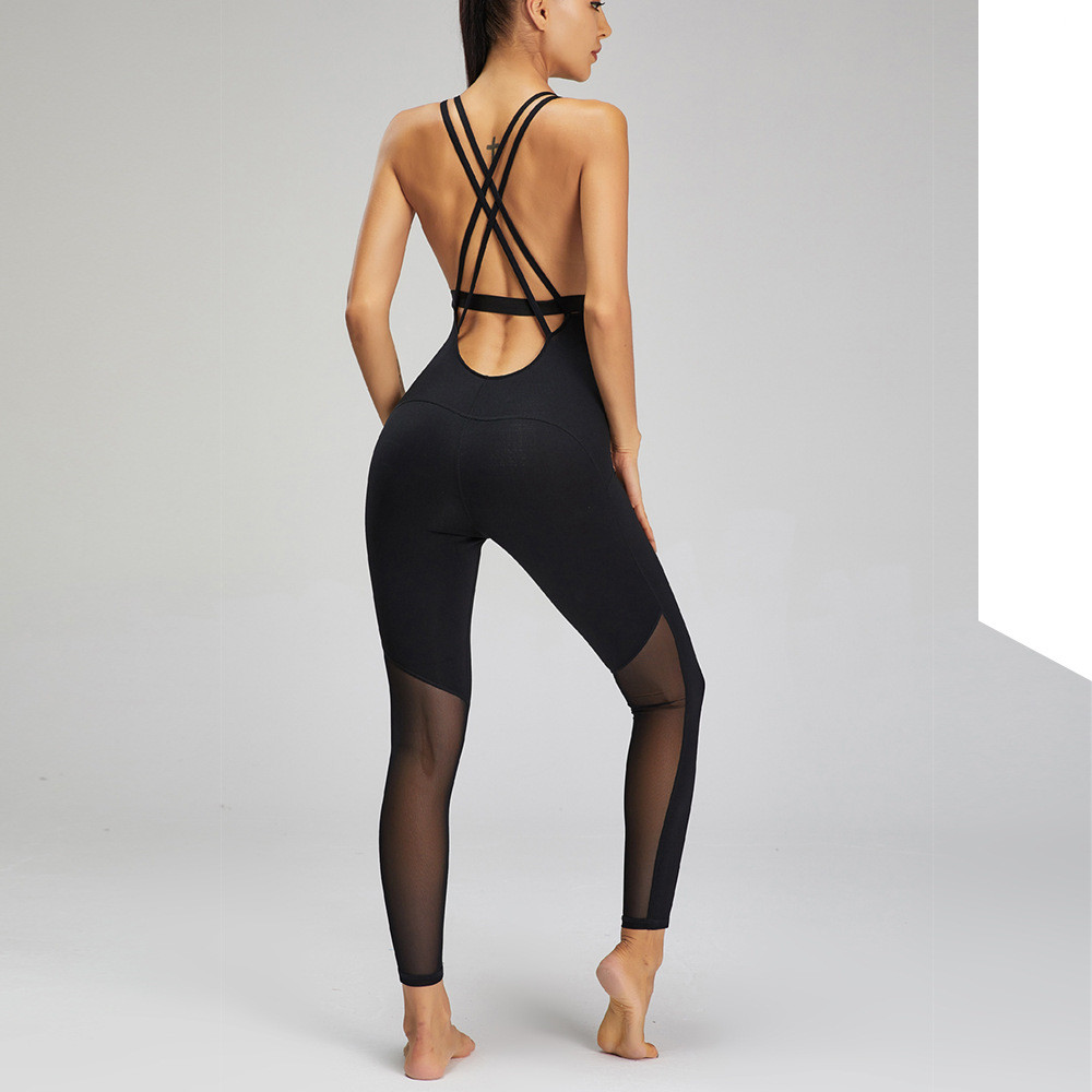 Fitness Sports Suit Women's Slim And Sexy Back Jumpsuit