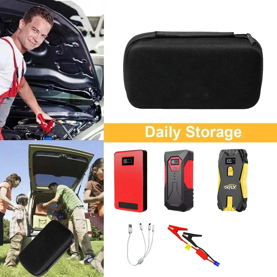 Newest Hard EVA PU Cover Case Waterproof Storage Bag For Car Jump Starter Plastic Sealed Tool Box Safety Equipment Toolbox