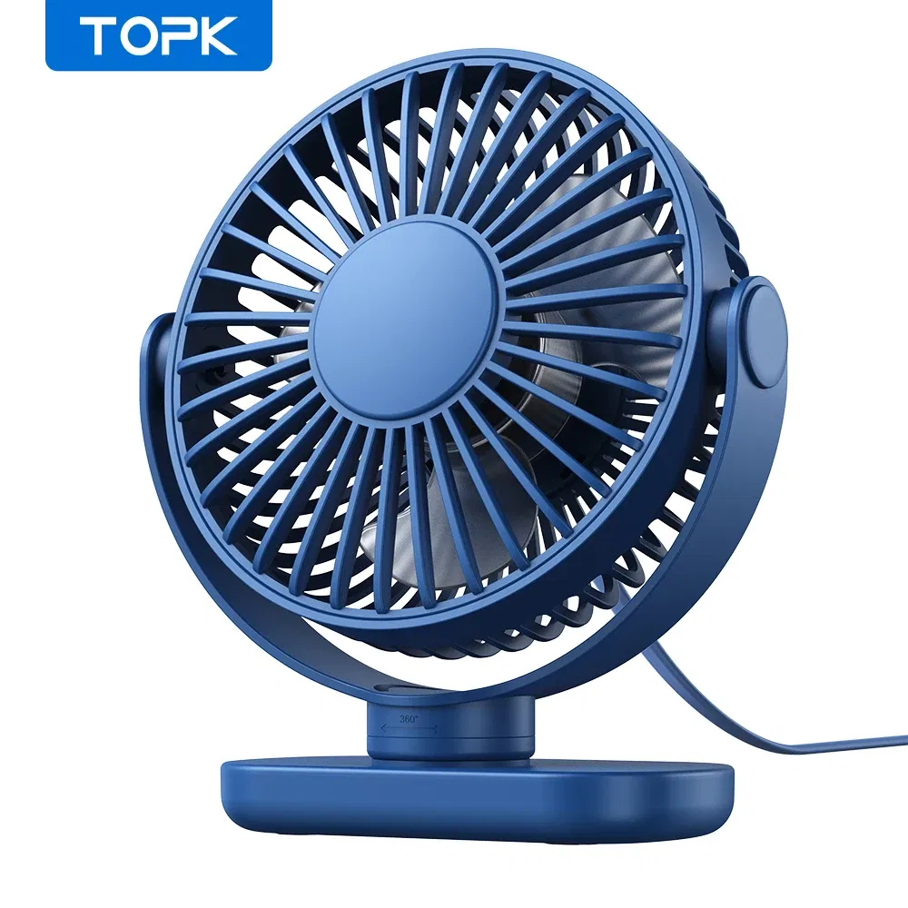 Color: Red, Ships From: CHINA - TOPK USB Small Desk Mini Portable Fan 3 Speeds Quiet Desktop Fan 360?° Rotatable Adjustment Table Fan for Home Office Bedroom
