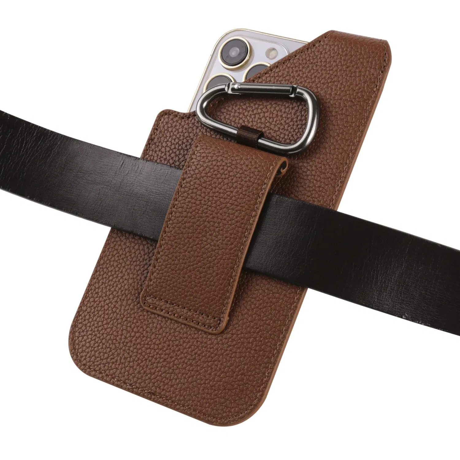 Color: Black, Ships From: CHINA, Material: Aluminum - Cow Leather Mobile Phone Holster Pouch Belt Clip Case For iPhone 15 14 Pro Samsung Galaxy Xiaomi Redmi Note Men Waist Bag Holder