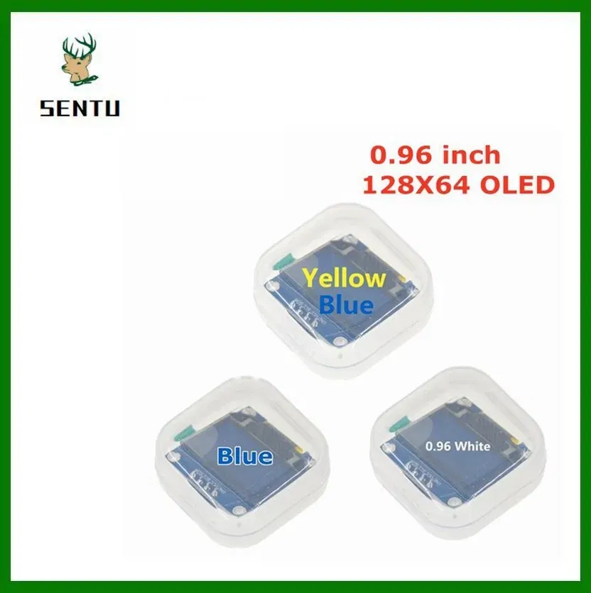 Color: Orange - 0.96 inch OLED IIC Serial White Display Module 128X64 I2C SSD1306 12864 LCD Screen Board GND VCC SCL SDA 0.96" for Arduino Black