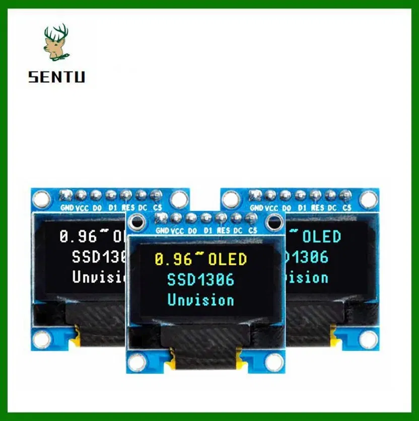 Color: Orange - 0.96 inch OLED IIC Serial White Display Module 128X64 I2C SSD1306 12864 LCD Screen Board GND VCC SCL SDA 0.96" for Arduino Black