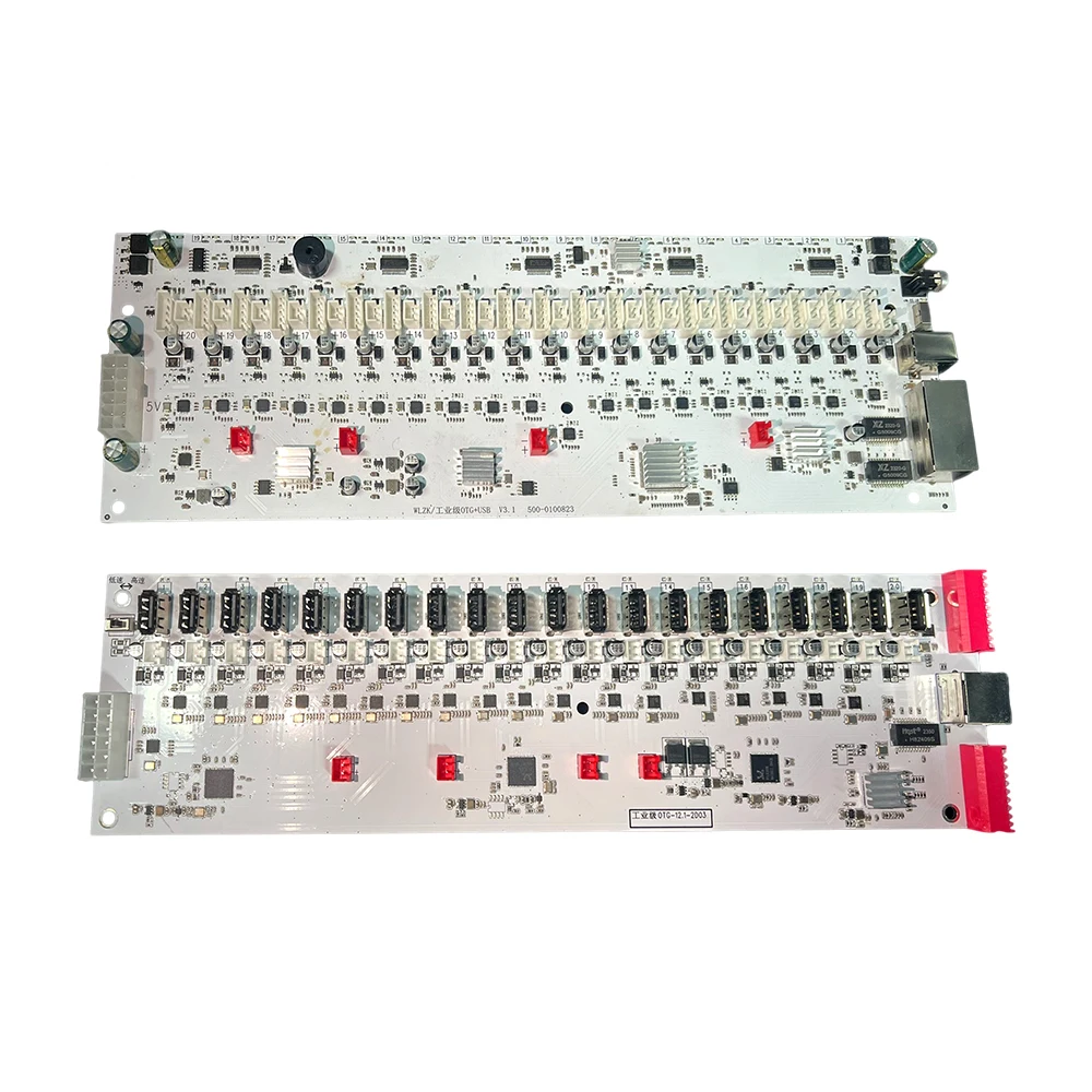 Color: Silver - Mobile Phone Group Control Equipment Motherboard Ethernet OTG USB Connection Independent Switch Smartphone USB Farm Mainboard