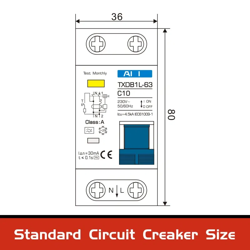 Rated Current: 16a, Ships From: CHINA, Poles Number: 1 - Type A AC CLASS Rcbo 110V 220V RCCB 10A 20A 40A 50A 63A 30mA Residual Current Circuit Breaker Leakage WIth Overload Protection