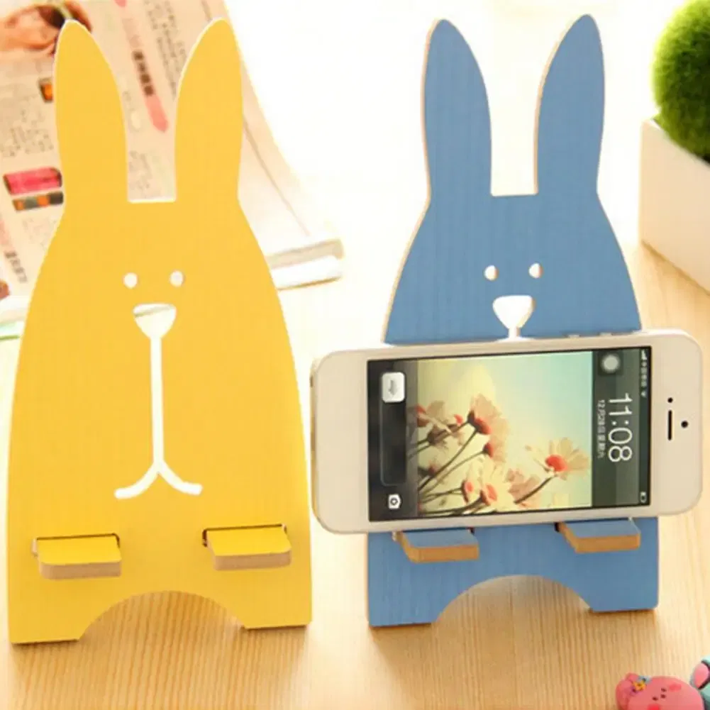 Color: black - Portable Wood Mobile Phone Cellphone Holder Desktop Mount Stand Bracket Rack Mobile Phone Accessories 2021