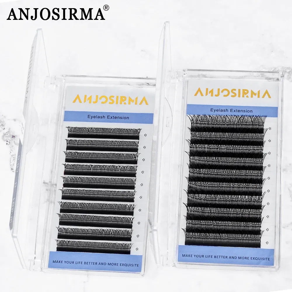Curl: D, Length: 13mm - ANJOSIRMA YY Shaped Eyelash Extension, 3 Split Tips, Soft BASF Lash,  Hand Made Curl, High Quality, 3D，0.07 makeup eyelashes