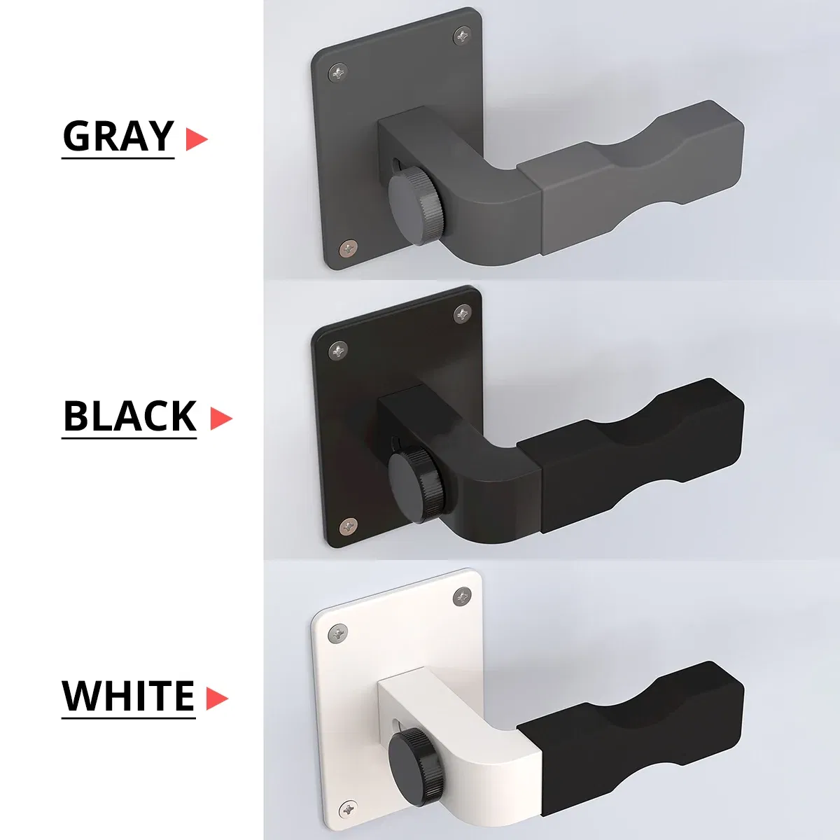 Color: Black - Adjustable Wall Mount Holder for Shark Dyson Airbot Haier Vacuum Cleaner Adhesive No Drilling or Drill Wall Hanger Black Gray