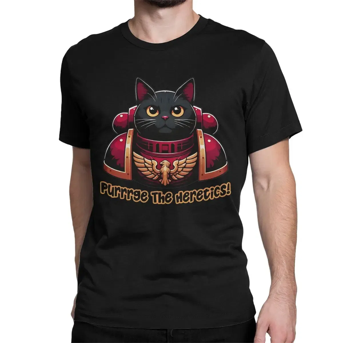Color: Silver, Size: M - Awesome Adeptus Astartes T-Shirt Men Women's O Neck Pure Cotton T Shirts W-Warhammer 40k Short Sleeve Tee Shirt 6XL Tops