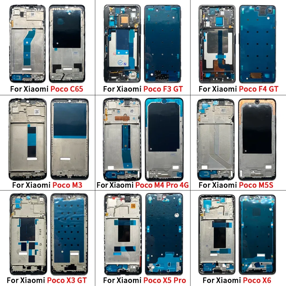 Color: PURPLE - LCD Screen Middle LCD Front Frame Housing Bezel Plate Panel Chassis For Xiaomi Poco C65 X3 F3 F4 GT M3 M4 Pro 4G 5G M5S X5 X6