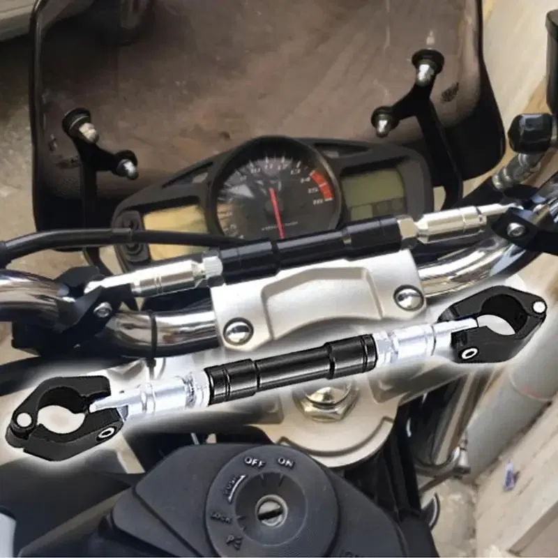 Ships From: france, Color: Silver - Universal Motorcycle Multifunctional Bracket Balance Adjustable Bar Stand Crossbar Durable Balancing Handlebar Motorcycle